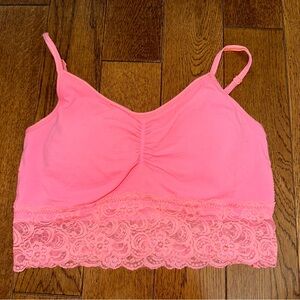 Padded neon lace bralette